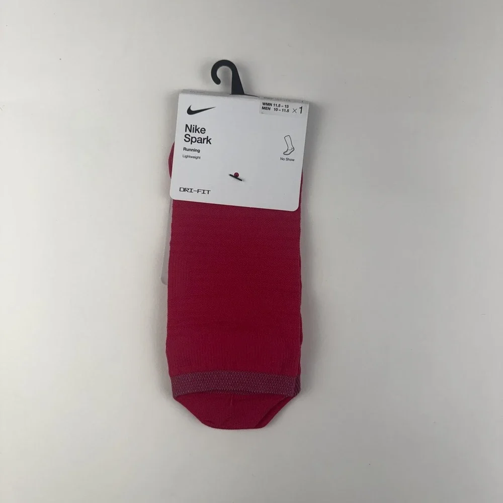 New Womens Nike Spark Lightweight Pink Running No Show Socks Size 11.5-13